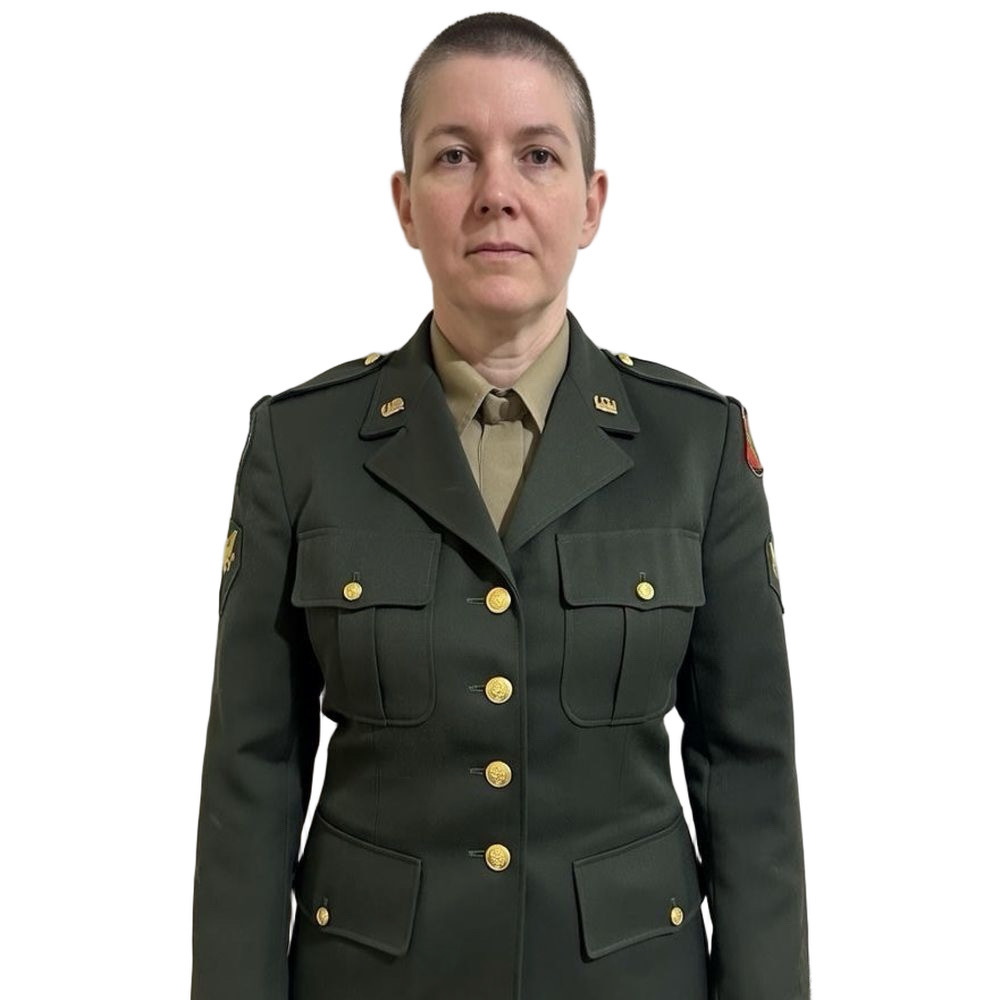 Vintage 1950s US Army Womens Dress Green Jacket Warrant Officer Berlin Patch war